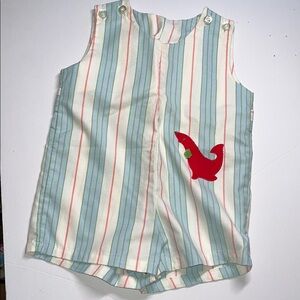 Vintage Penny’s Toddle time Penn Prest Striped Sleeveless Romper